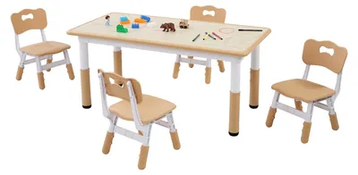 Produktbild von Kinderstuhl - Kindertisch - Kinderset - Wachstumsstuhl - Spieltisch - Höhenverstellbar