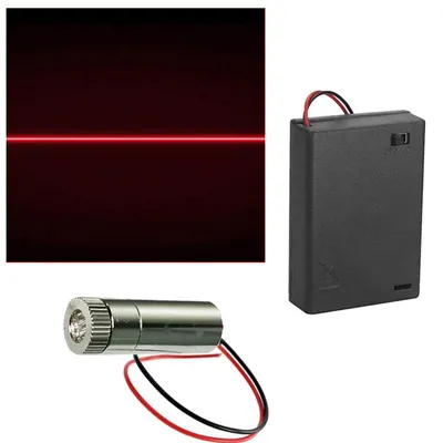 Laserlinien-Modul 650nm 3-5V rot mit Treiber + Batteriehalter