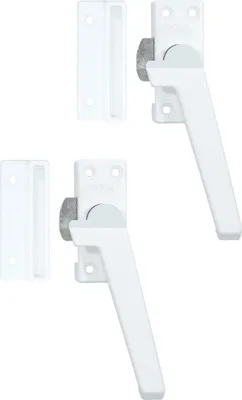 Produktbild von AXA Fensterverriegelung 2 Stück - Modell 3302 - Fenstergriff - Nicht abschließbar - Rechtsdrehend nach außen - Aluminium Weiß