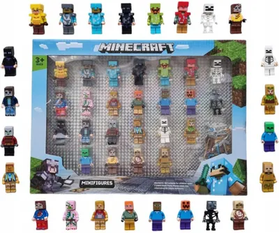 Obrázek produktu pro Velká sada figurek Minecraft k legu 24Ks + příslušenství.