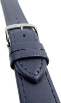Produktbild von Uhrenarmband Kalbsleder Dunkelblau Matt Herzog Elegance 20970S, Stegbreite:14mm