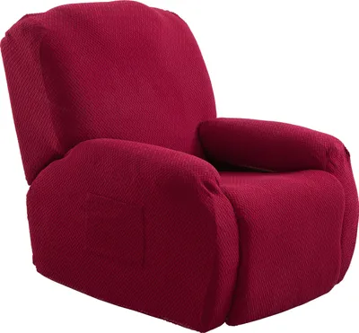 Obrázek produktu pro Potah na křeslo, elastický potah na křeslo, potah na TV křeslo, polohovací křeslo, houpací křeslo, měkký protiskluzový potah na polohovací křeslo (vínově červený )