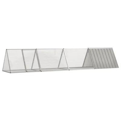 Obrázek produktu pro Klec pro králíky šedá 403,5 x 80,5 x 71 cm pozinkovaná ocel