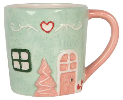 Zdjęcie produktu dla Kubek Clayre & Eef 350 ml zielony ceramiczny