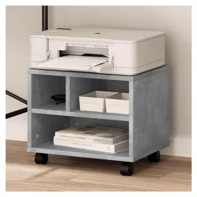 Produktbild von Druckerständer mit Rollen und Stauraum für Büro und Arbeitszimmer