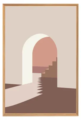 Image de Tableau mural encadré escaliers 65x97 cm, Tableau mural moderne pour décoration intérieure