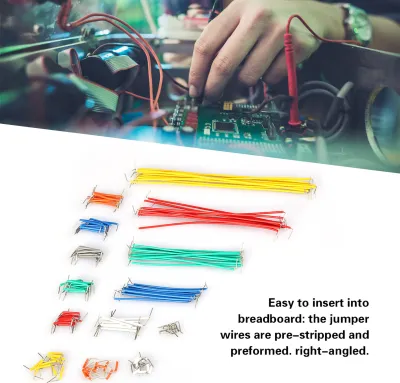 Obrázok produktu pre 140 ks Breadboard Jumper Wire Kit 14 dĺžok rôznych prepojovacích vodičov s úložným boxom