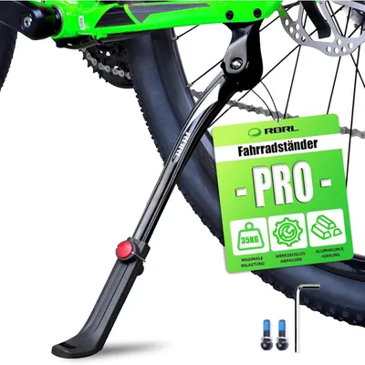 Immagine prodotto di RBRL Cavalletto Bici Lega di Alluminio, Regolabile per Mountain Bike & E-Bike da 24-29 pollici, Distanza Fori 18/40 mm, Carico fino a 30 kg