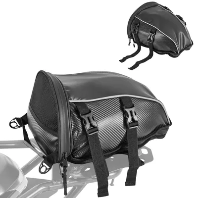 Produktbild von VEVOR Motorrad Hecktasche Rücksitztasche (10 L) mit wasserfester Regenabdeckung,
