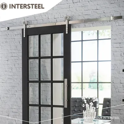 Produktbild von Intersteel Schiebetürsystem 200 cm Modern Edelstahl gebürstet