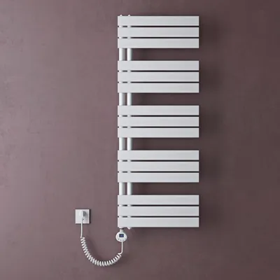 Immagine prodotto di doporro Scaldasalviette Elettrico Bagno con Termostato Digitale e Funzione Timer 131x50cm 1000W Bianco, Termoarredo Elettrico Temperatura Regolabile, Radiatore da Parete Verticale - FN