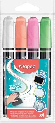 Image de Maped Marqueur Non-Permanent Multisurface étui plastique 4 pièces