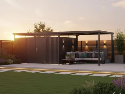 Produktbild von StarLine Metall Gerätehaus Modell Solidum 19,60 m²