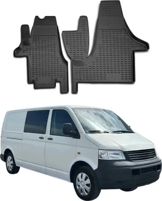 Image de OMAC Tapis de sol pour Volkswagen Transporter T5 2003-2015 en caoutchouc Noir