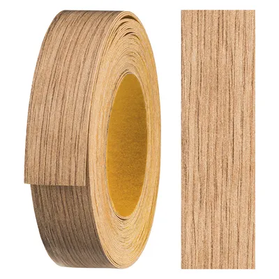 Produktbild von haggiy Melaminkanten-Band selbstklebend 18mm x 5m I Sicherer Halt ohne Bügeln durch Acrylkleber I Kantenumleimer, Furnier für Regalbretter/Holzplatten (Wildeiche)