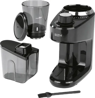 Immagine prodotto di BEEM 3980 GRIND-INTENSE: Macinacaffè elettrico.
* Capacità: 160 g
* Macinino conico in acciaio inossidabile
* 15 livelli di macinatura regolabili
* Contenitore per chicchi di caffè removibile
* Potenza: 150 W, ideale per baristi