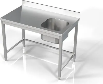 Produktbild von Combisteel Spültisch 1 Becken rechts aus Edelstahl 1200x700x850mm