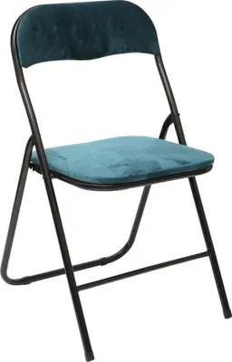 Obrázok produktu pre Eazy Living Zamatové skladacie kreslo Barbe Blue