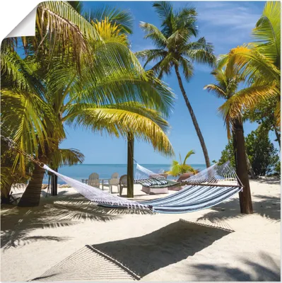 Produktbild von ARTland Poster Florida Keys Strandleben Größe: 70x70 cm