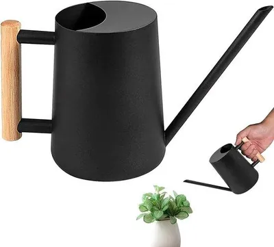Produktbild von Famanu Gießkanne aus Edelstahl - langlebig und stilvoll - schwarz/weiß
