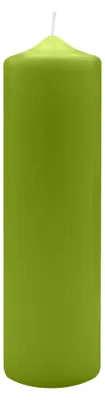 Produktbild von Spitzkopf Stumpen Kerzen Limonegrün 25 x Ø 7 cm, 6 Stück