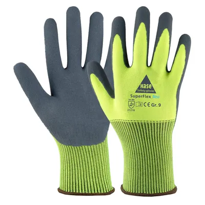 Produktbild von Hase Handschuh SuperFlex Neo Latexschaum Kat. II, EN 388 Größe 7 , 10 Paar
