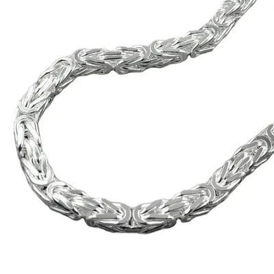 Produktbild von Armband 5mm Königskette vierkant glänzend Silber 925 23cm silber 5x5mm