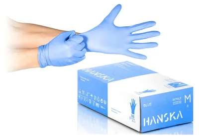 Productafbeelding van Nitrilhandschoenen - 100 stuks - Blauw - M