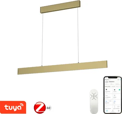 Zdjęcie produktu dla Immax NEO LISTON Inteligentna lampa wisząca 118cm 18W złota Zigbee 3.0