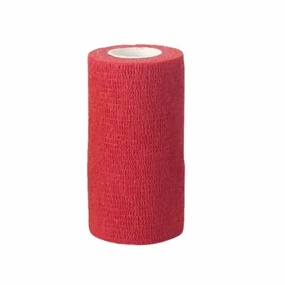 Produktbild von EquiLastic selbsthaftende Bandage, rot, 10 cm breit 12 Stück