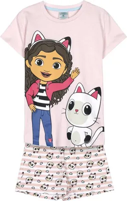 Image de GabbyŽs Dollhouse Pyjama pour enfants T-shirt et short 100 % coton 2 ans