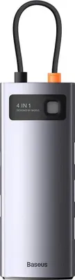 Image de Hub externe Baseus WKWG070013, 4 ports USB 3.0, Type-C, gris