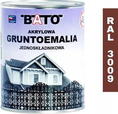 Produktbild von Ein-Komponenten-Acryl-Grundierung BATO RAL 3009 CZERW TLEN 0,8 l
