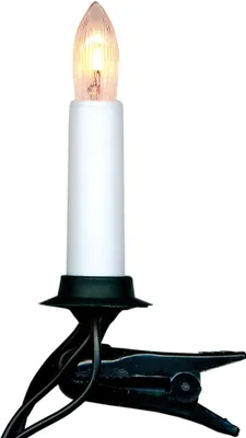 Produktbild von EGLO LED Weihnachtskaum Kerzen, Set aus 25 Stabkerzen mit Halterung, Weihnachtskerzen klemmbar, Kunststoff in weiss, grün, warmweiß