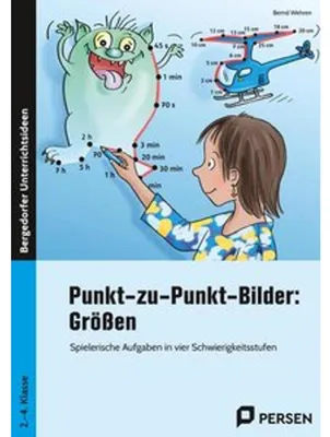 Image de Persen Verlag Lernmaterial Punkt-zu-Punkt Bilder Größen für Grundschulkinder mit 4 Schwierigkeitsstufen und Hilfskarten