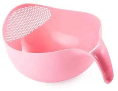 Imagen del producto de Exprimidor multifuncional para verduras y arroz. Fácil de limpiar. Exprimidor para alimentos y frutas. Lavadora de verduras y arroz. Compresor de funcionamiento manual
