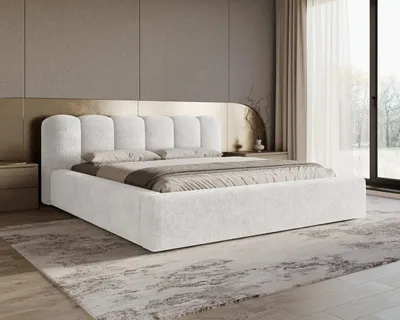 Produktbild von Chilly Möbel Design Bett Capri - Komfort Polsterbett mit Bettkasten, Metallrahmen, Stauraum und gepolstertem Kopfteil 180x200 cm / Monte / Weiß