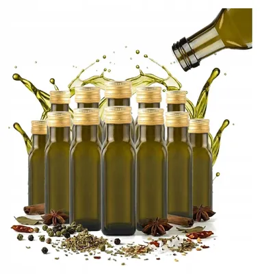 Obrázok produktu pre Sada Bimberek Marasca, 50 kusov, 100 ml, olivovo zelené sklenené fľaše