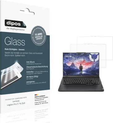 Image de 2x Protection ecrán pour Lenovo Legion Pro 5 16 Zoll mat Verre souple Film Protecteur 9H dipos
