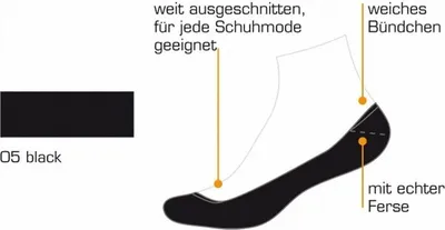 Produktbild von Camano Comfort Footie in Box uni NOS schwarz, 2er Pack Damen, Herren Footies