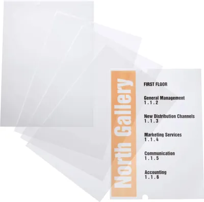 Obrázek produktu pro DURABLE Náhradní štítky CRYSTAL SIGN® A4, transparentní, 483519, 10 ks