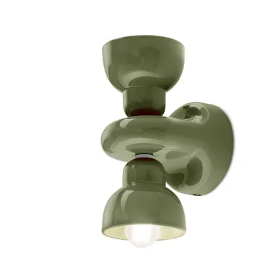 Zdjęcie produktu dla Vintage Deco Berimbau Ceramic Sage Green 2 światła E14