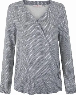 Produktbild von Umstandsbluse Langarm Wickelausschnitt Weiß Damen