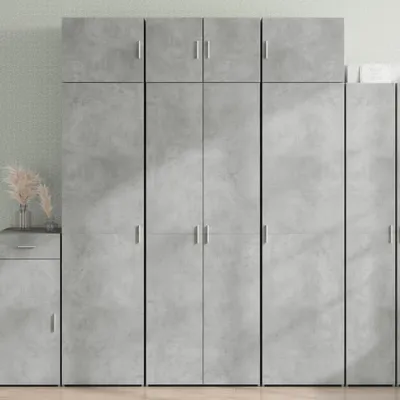 Produktbild von "2026 Promotion" Sideboard/Hochschrank - Betongrau 70x42,5x225 cm Holzwerkstoff - Kommoden CC13973