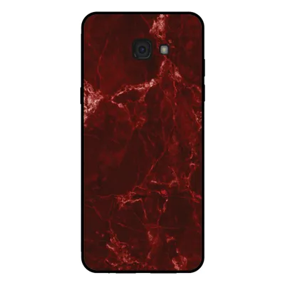 Produktbild von Smartphonica Handytasche für Samsung Galaxy A7 2017 mit Marmordruck - TPU Rückseitenschutzhülle Marmordesign - Rot