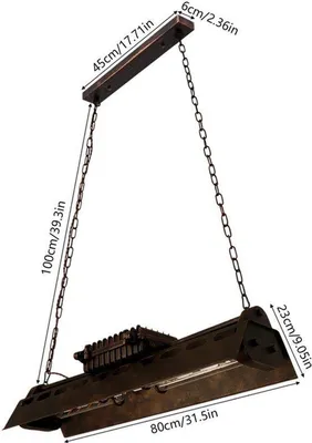 Immagine prodotto di Lampada a sospensione vintage - Nera - Altezza regolabile - Realizzata in alluminio e ferro - Ideale per il soggiorno