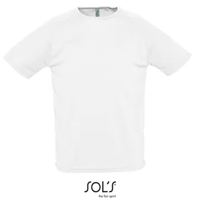 Image de SOLs 11939 | T-shirt de sport raglan pour homme - Couleur : Blanc - Taille : L