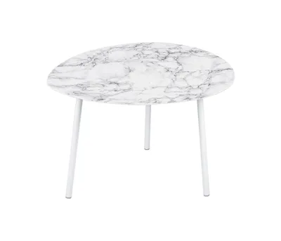 Produktbild von Leitmotiv - Beistelltisch Ovoid - Weiß - 67x60x42 cm