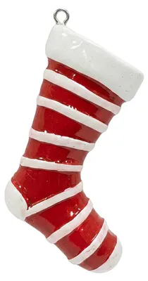 Obrázok produktu pre Vianočné ozdoby Clayre & Eef, vianočné ponožky, biela, plast