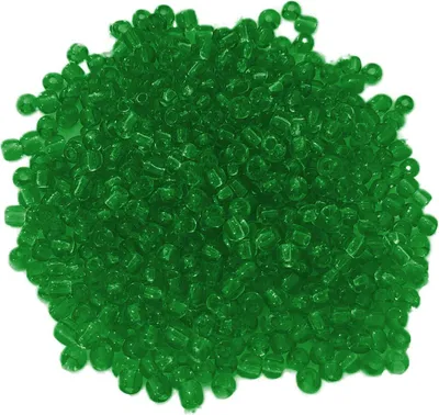 Zdjęcie produktu dla Koraliki szklane - Typ "Rocailles" - 400 sztuk - 4 mm - Ciemnozielone